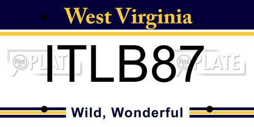 ITLB87 West Virginia License Plate