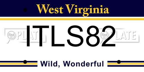 ITLS82 West Virginia License Plate