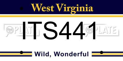 ITS441 West Virginia License Plate