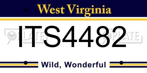 ITS4482 West Virginia License Plate