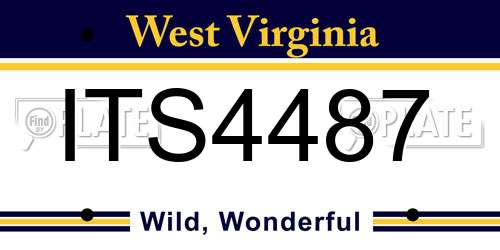 ITS4487 West Virginia License Plate
