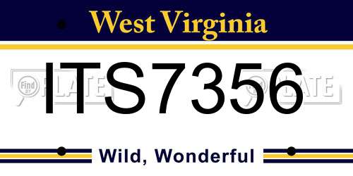 ITS7356 West Virginia License Plate