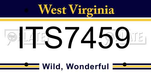 ITS7459 West Virginia License Plate