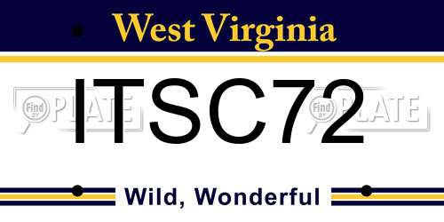 ITSC72 West Virginia License Plate