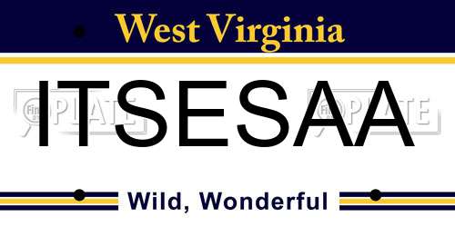 ITSESAA West Virginia License Plate