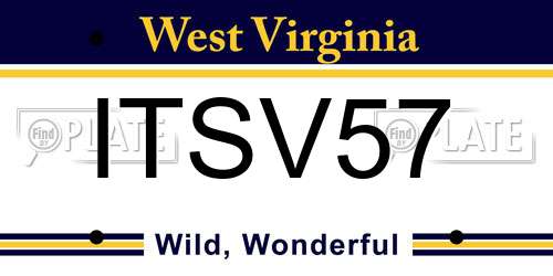 ITSV57 West Virginia License Plate