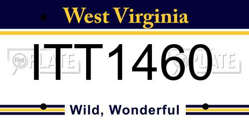 ITT1460 West Virginia License Plate