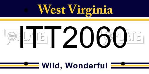 ITT2060 West Virginia License Plate