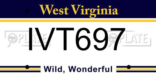 IVT697 West Virginia License Plate