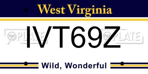 IVT69Z West Virginia License Plate