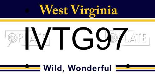 IVTG97 West Virginia License Plate