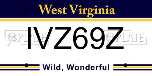 IVZ69Z West Virginia License Plate
