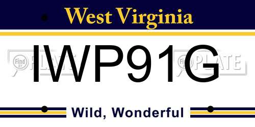 IWP91G West Virginia License Plate