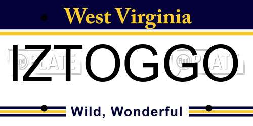 IZTOGGO West Virginia License Plate