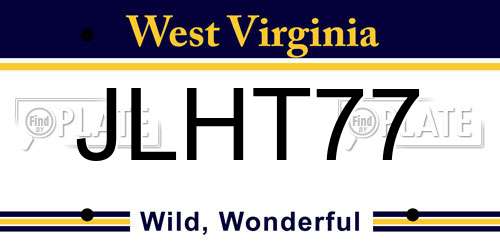 JLHT77 West Virginia License Plate
