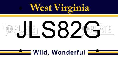 JLS82G West Virginia License Plate