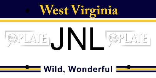 JNL West Virginia License Plate