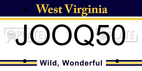 JOOQ50 West Virginia License Plate
