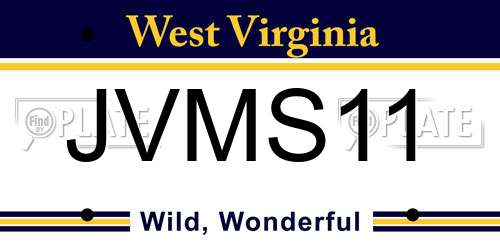 JVMS11 West Virginia License Plate
