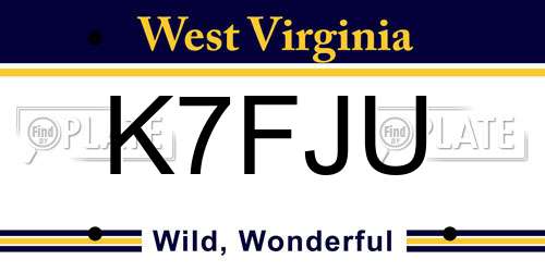 K7FJU West Virginia License Plate