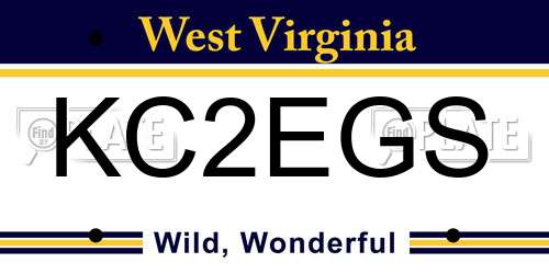 KC2EGS West Virginia License Plate