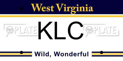KLC West Virginia License Plate