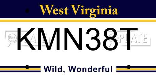 KMN38T West Virginia License Plate