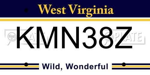 KMN38Z West Virginia License Plate