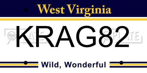 KRAG82 West Virginia License Plate