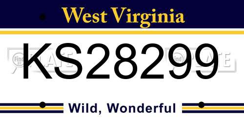 KS28299 West Virginia License Plate