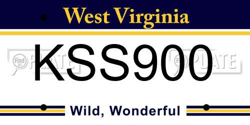 KSS900 West Virginia License Plate