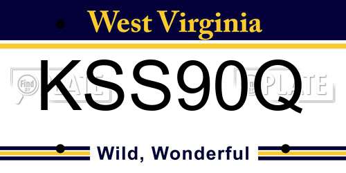 KSS90Q West Virginia License Plate