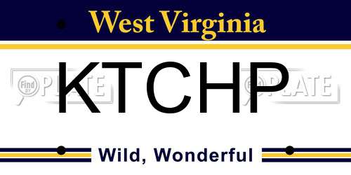 KTCHP West Virginia License Plate