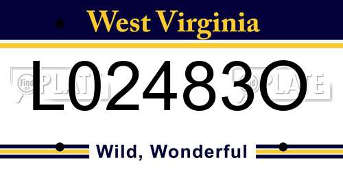 L02483O West Virginia License Plate