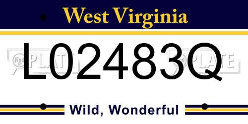 L02483Q West Virginia License Plate