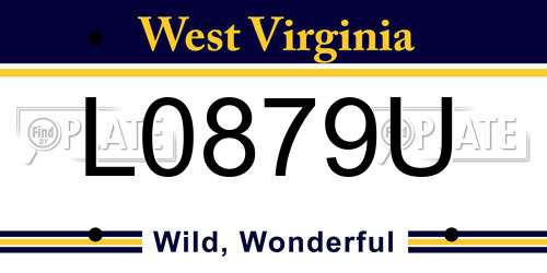 L0879U West Virginia License Plate