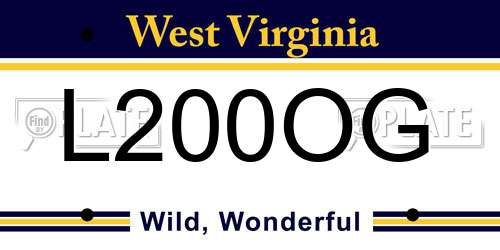 L200OG West Virginia License Plate