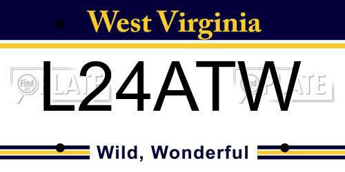L24ATW West Virginia License Plate