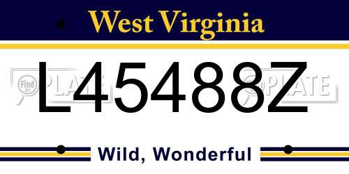L45488Z West Virginia License Plate