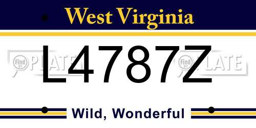 L4787Z West Virginia License Plate