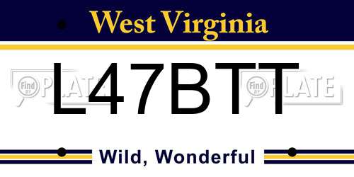 L47BTT West Virginia License Plate