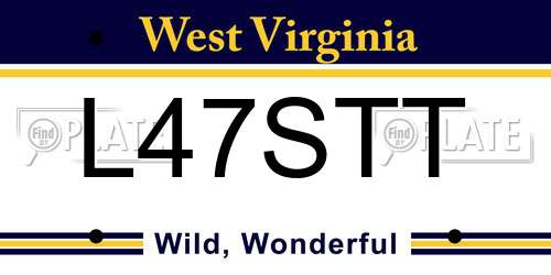 L47STT West Virginia License Plate