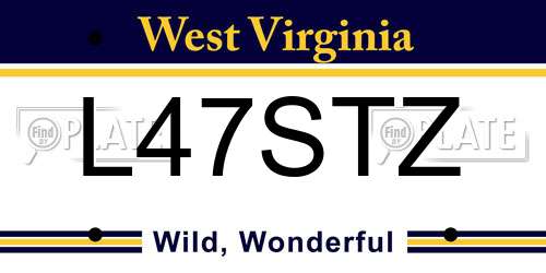 L47STZ West Virginia License Plate