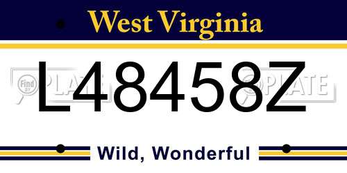 L48458Z West Virginia License Plate