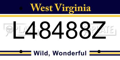 L48488Z West Virginia License Plate