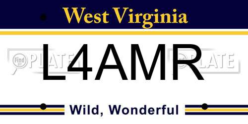 L4AMR West Virginia License Plate