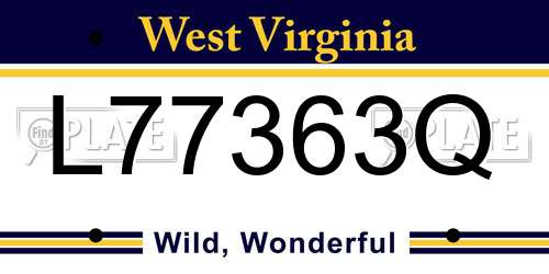L77363Q West Virginia License Plate