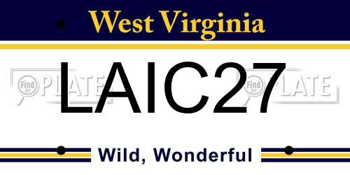 LAIC27 West Virginia License Plate