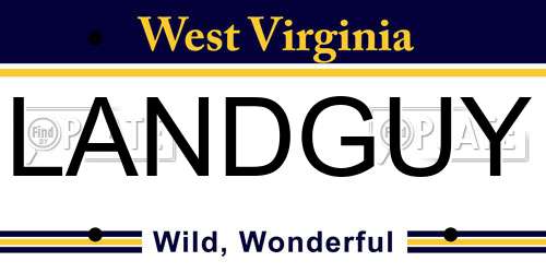 LANDGUY West Virginia License Plate