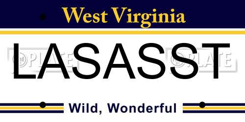 LASASST West Virginia License Plate